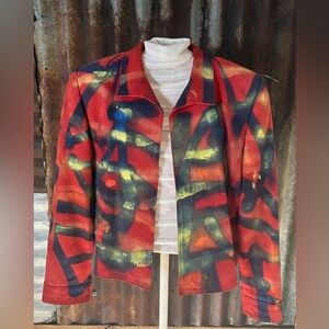 Allen Vandever Hand-painted Art Jacket ONE OF A KIND! - size small